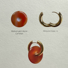 Load image into Gallery viewer, medium gem donut - carnelian
