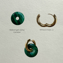 Load image into Gallery viewer, medium gem donut - malachite
