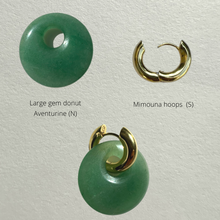 Load image into Gallery viewer, large gem donut - aventurine
