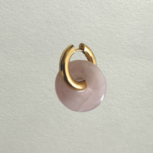 Load image into Gallery viewer, medium gem donut- rose quartz
