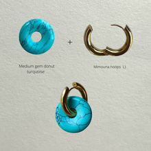 Load image into Gallery viewer, medium gem donut - turquoise
